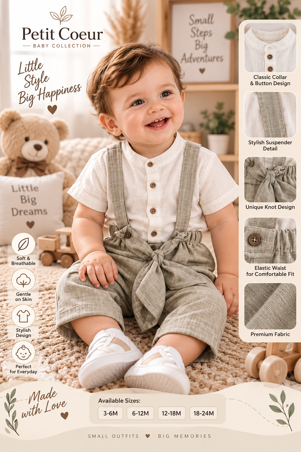 Baby Linen Two-Piece Set