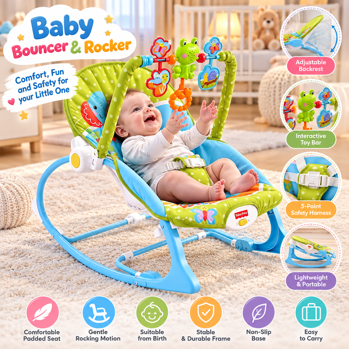 Baby Bouncer & Rocking Chair