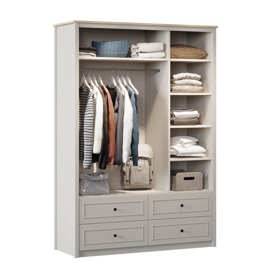 Almila Sento 3 Doors Wardrobe With Drawers