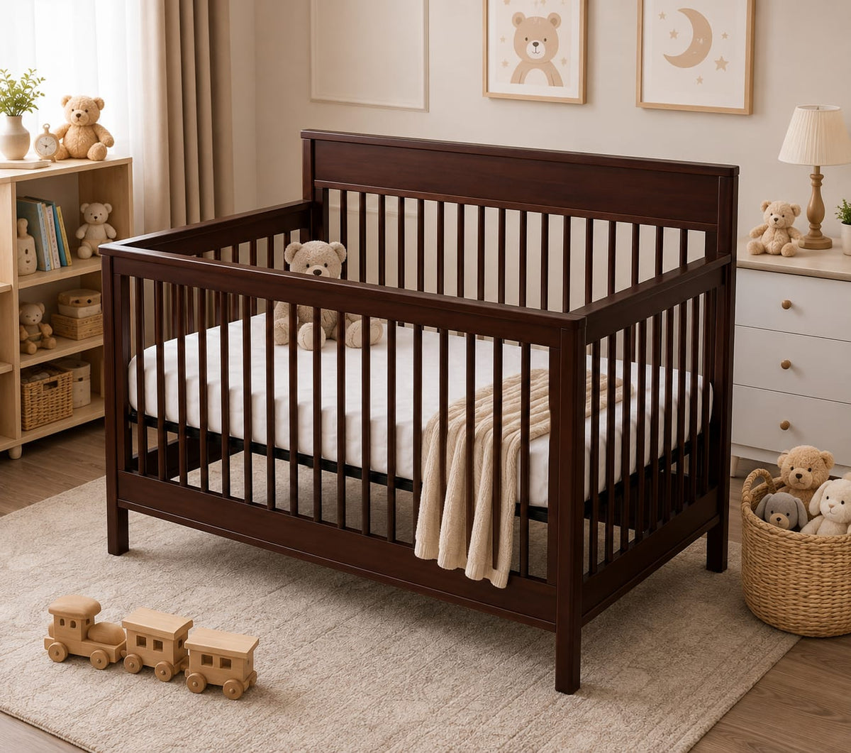 Elegant Baby Wood Bed