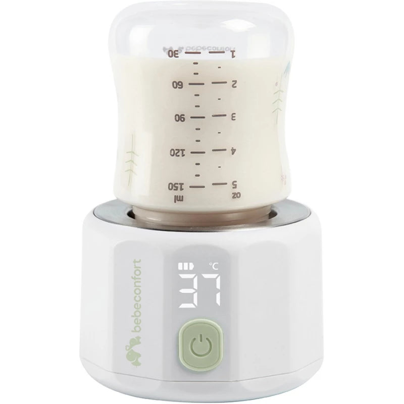 Bebe Confort Pocket Digital Bottle Warmer Portable USB Baby Bottle Heater with Temperature Control (37–50°C), Lightweight & Compact Includes Adapters for Avent, NUK, MAM, Tommee Tippee Bottles