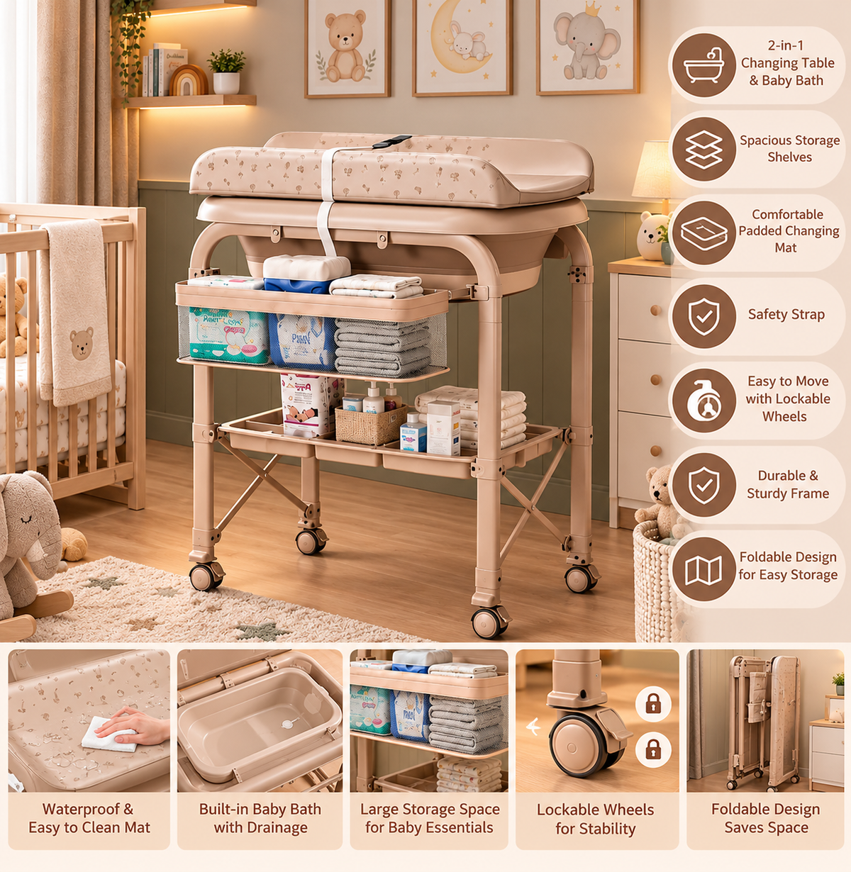 Baby Bath &amp; Changing Station