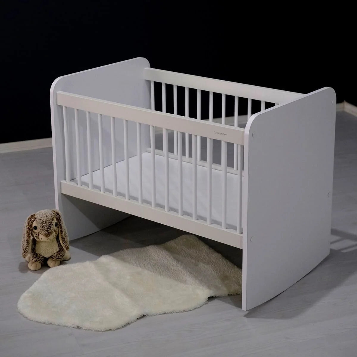 BabyWhen 1010 White Rocking Crib 50×90