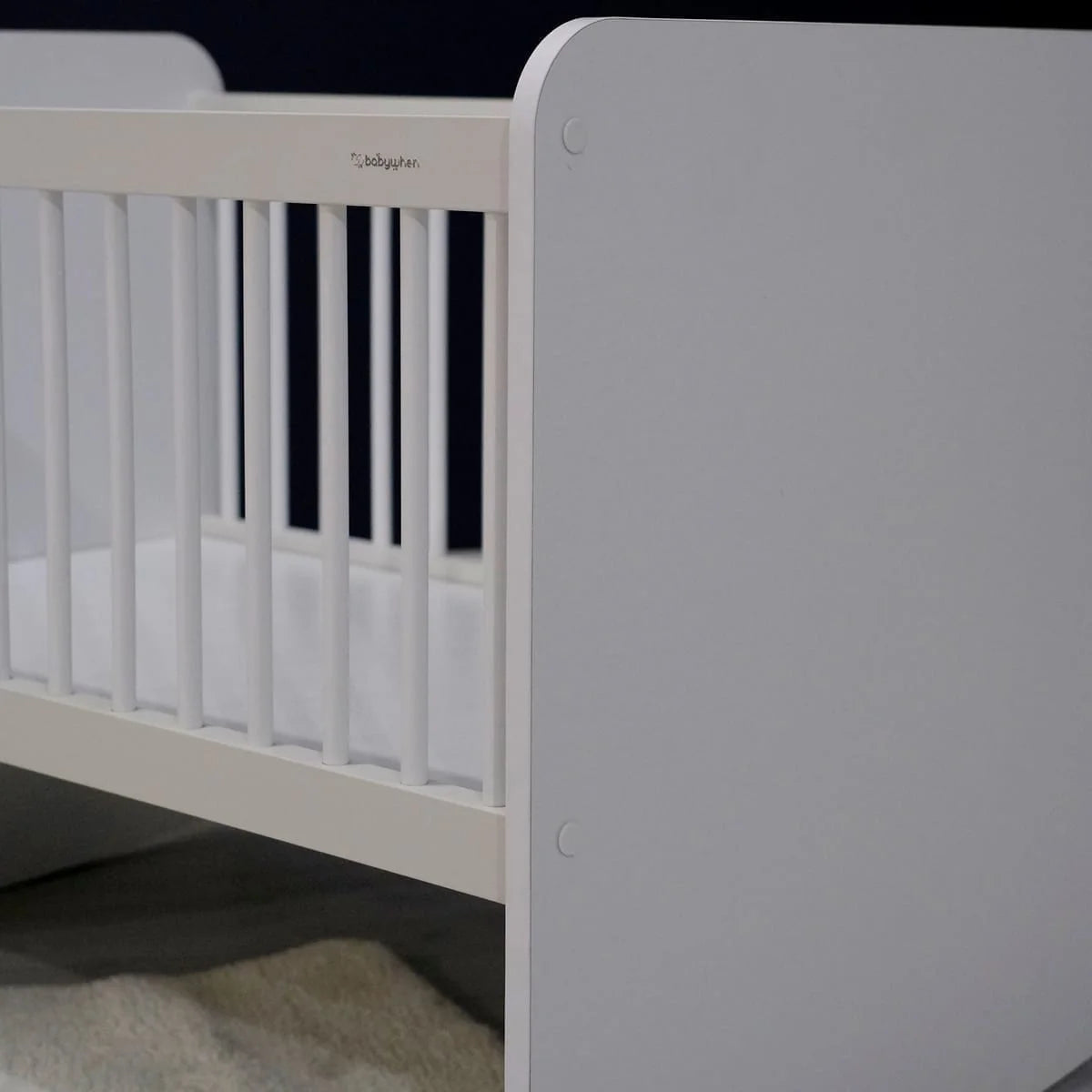 BabyWhen 1020 White Rocking Crib 120*60