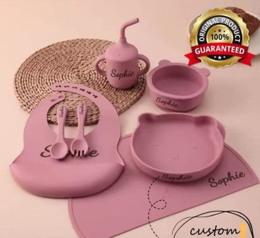 Children's rubber plate set