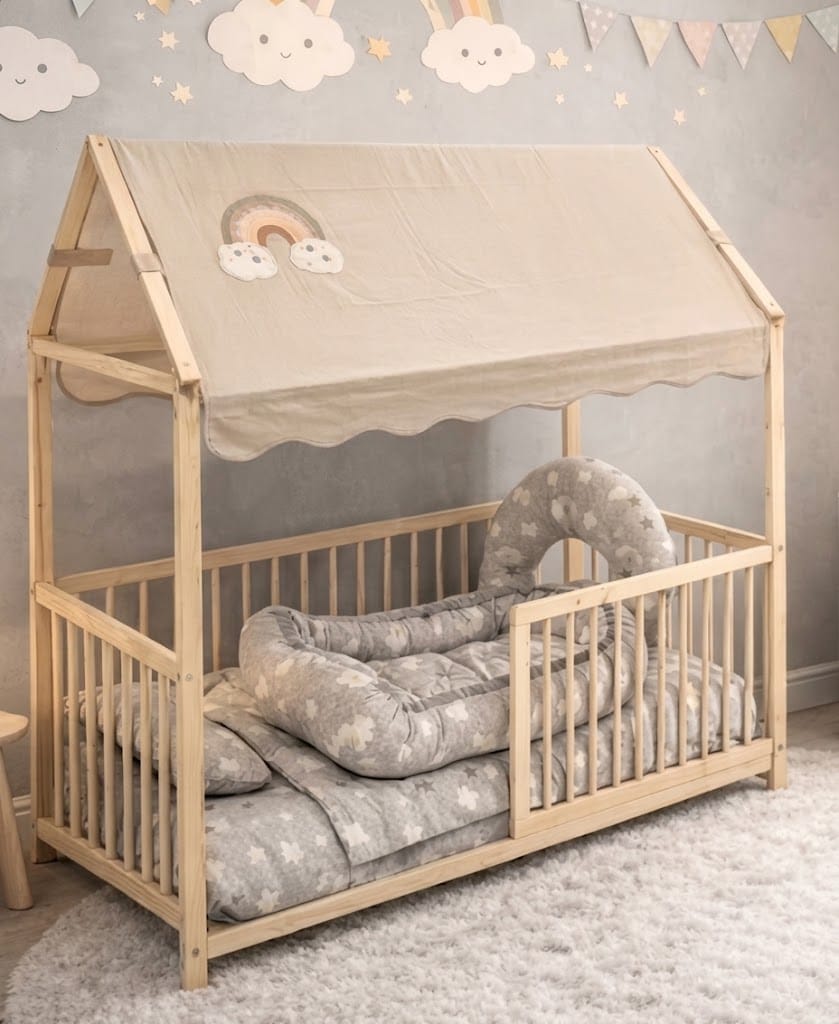 Kukka Baby Wood Bed