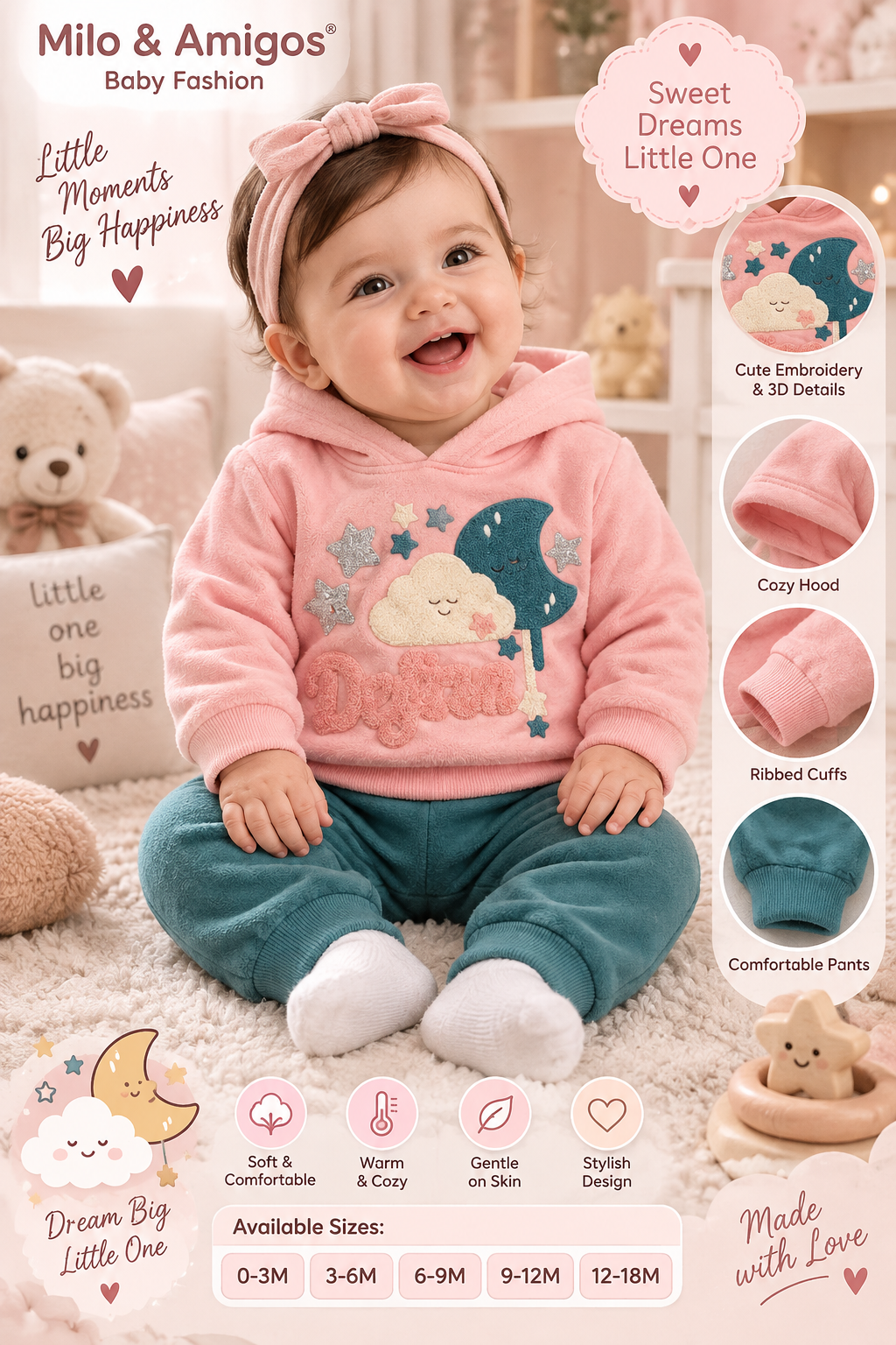 Baby Hooded Two-Piece Set