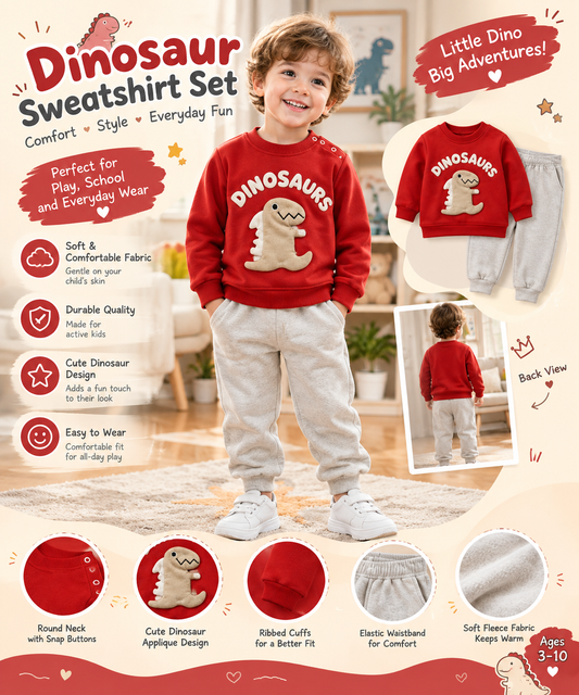 Baby Dinosaur Sweatshirt &amp; Pants Set
