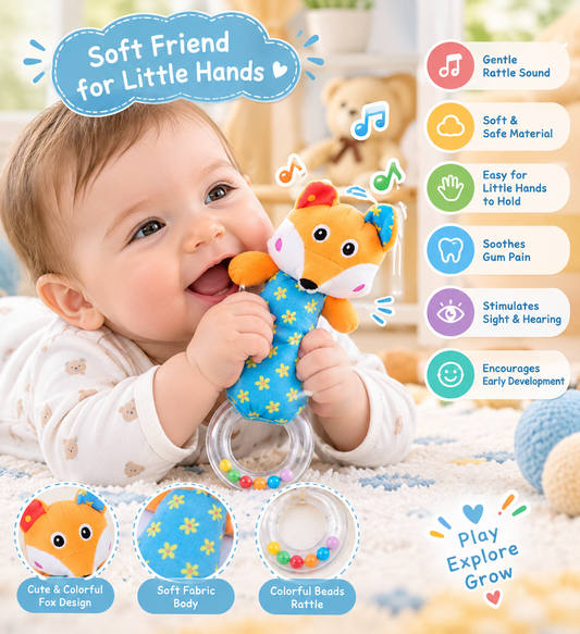 Baby Fox Rattle Toy