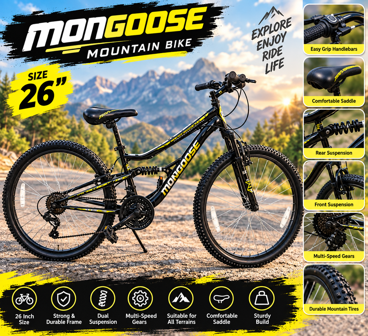 Mongoose Mountain Bike 26 inches