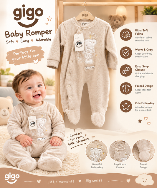 Baby Fleece Footed Romper